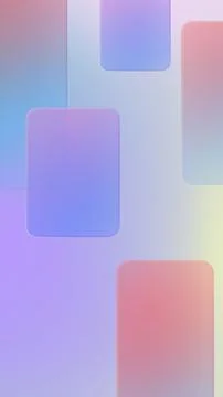 Pastel glassmorphism background with rounded translucent shapes, soft gradi.. Stock Illustration