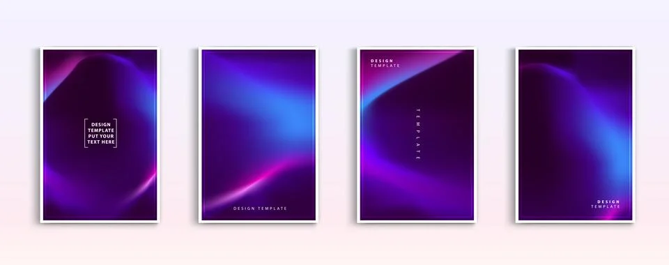 Pastel gradient backgrounds vector set. Soft tender colourful abstract liqu.. Stock-Illustration