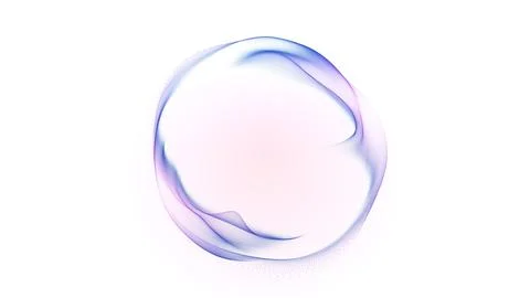 Pastel gradient orb on clean white background, soft minimal abstract sphere.. Stock Illustration