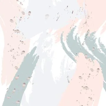 Pastel green peach glitter pattern. Brush stroke pastel vector marble texture Stock Illustration