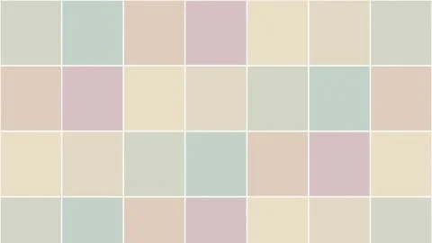A pastel grid pattern of soft beige, pink, and mint squares creates a calm,.. Stock Illustration