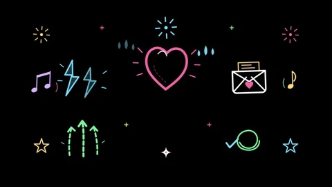 Pastel Hand Drawn Scribble Doodle Animation Animation, White Background Mot.. Stock Footage 347828237