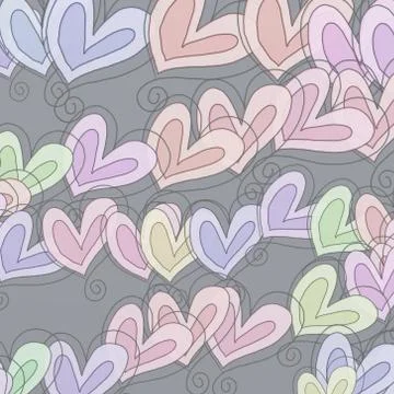 Pastel Heart Pattern Stock-Illustration