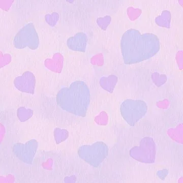 Pastel heart seamless pattern background for valentine's day design and decor. 스톡 일러스트
