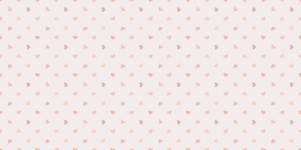 Pastel hearts seamless pattern vector background 스톡 일러스트