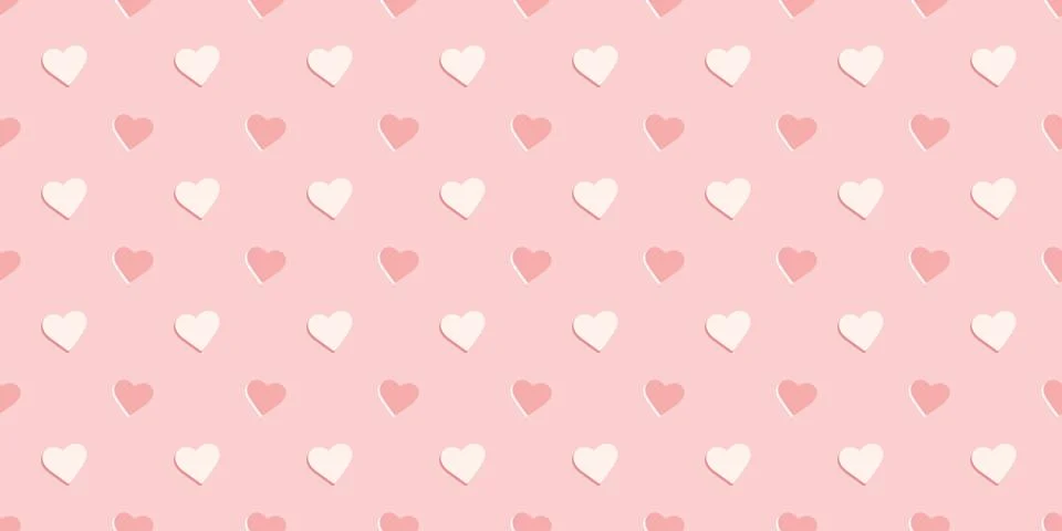 Pastel hearts seamless pattern vector background 스톡 일러스트