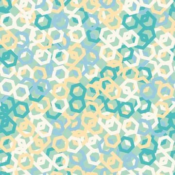 Pastel hexagonal shapes seamless vector pattern Stock Illustration
