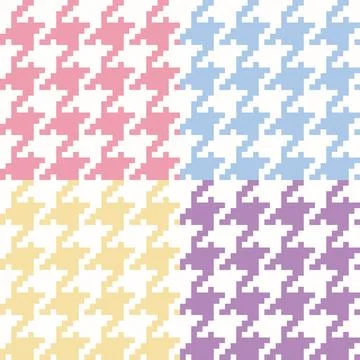 Pastel houndstooth seamless pattern Stock Illustration