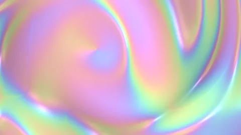 Pastel iridescent fluid waves flowing smoothly. 4K Video stock 344577681