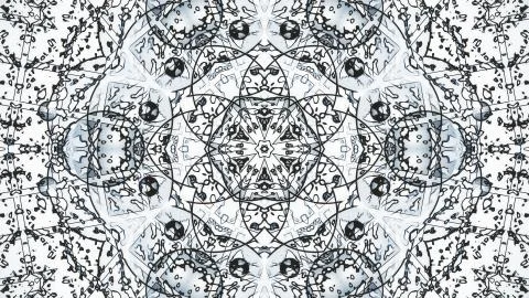 Pastel kaleidoscope sequence patterns. Abstract motion graphics background Stock Illustration