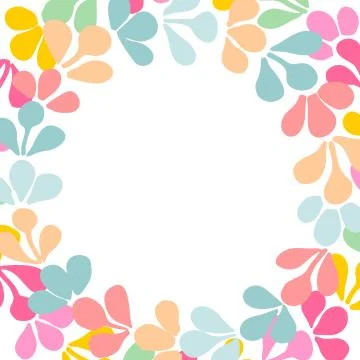 Pastel laurel wreath vector frame isolated on white background Stock Illustration
