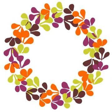 Pastel laurel wreath vector frame isolated on white background Stock Illustration