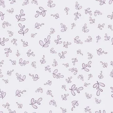 Pastel lavender flowers pattern on light purple background. Stock Illustration