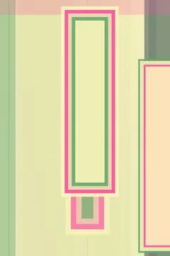 Pastel layered picture frames form a retro geometric pattern with soft pink.. Illustrazione stock