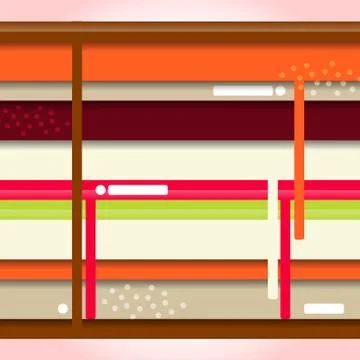 Pastel layers of opera cake abstract background Stock Illustration