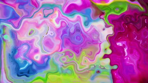 Pastel Liquid Blend with Soft Iridescent Flow Stock Footage 331288948