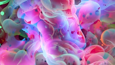 Pastel Liquid Ink Clouds Background Seamless Loop 스톡 동영상 344658023