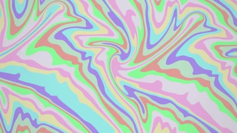 Pastel liquid marble patterns swirl in a seamless loop Stock Footage 341856577