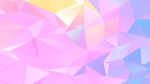 Pastel Low Poly Backdrop Design with Triangles Stock Illustration