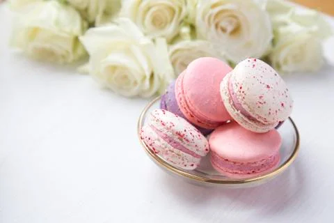 Pastel macaroons Stock Photos