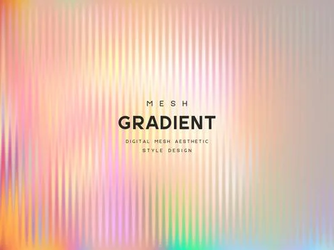 Pastel Mesh Gradient Background with Vertical Stripes, Abstract Soft Vector Stock Illustration
