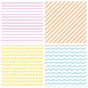 Pastel mixed striped pattern Stock Illustration
