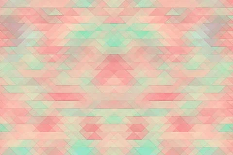 Pastel mosaic pixel background, triangle pattern wallpaper. Stock Illustration