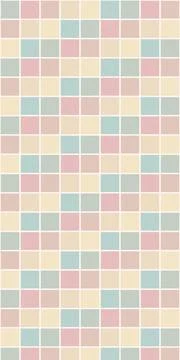 Pastel mosaic tile pattern in soft pink, cream, and mint hues, creating a g.. Stock Illustration