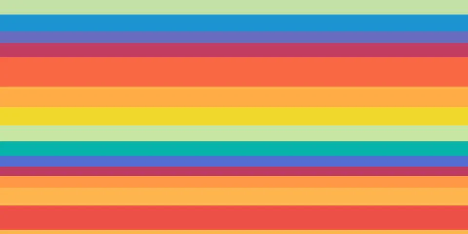 Pastel Multi Colored Horizontal Stripes (Made in Canada) Stock Illustration
