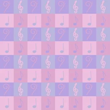 Pastel music pattern Stock Illustration