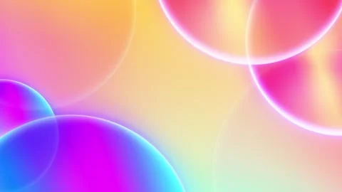 Pastel Neon Bubble Gradient Abstract Background Stock Footage 341030562