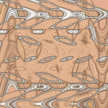 Pastel orange with irregular white lines. Modern geometrical abstract illustr Stock Illustration