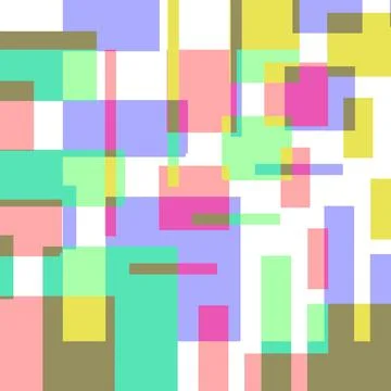 Pastel Overlapping Rectangle Abstract Geometric Background Stock Illustration