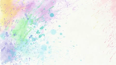 Pastel paint splash abstract background with soft color bursts and white co.. Video stock 342046910