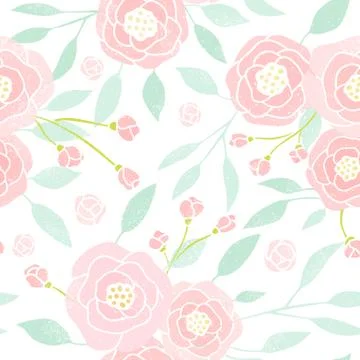 Pastel peony background. Stock Illustration