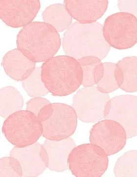 Pastel pink background, bubbles, circles, translucent background for design Stock Illustration