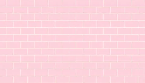 Pastel pink background vector illustration with brick wall arrangement Stock Illustration