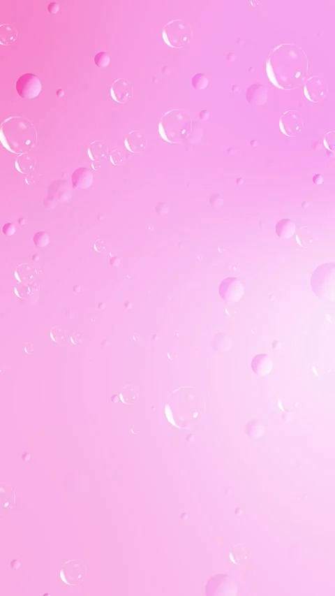 Pastel pink bubble background transparent spheres, soft gradients, and airy clea Stock Footage 340397377