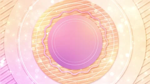 Pastel pink circular abstract background peach layers, glowing bokeh, elegant ce Stock Footage 340415180