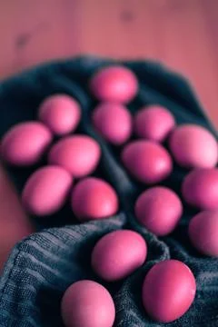 Pastel pink Easter Eggs Stock Photos