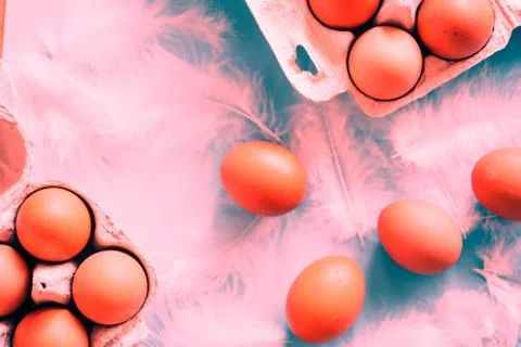 Pastel pink Easter Eggs Stock Photos