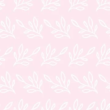 Pastel pink leaf seamless repeat pattern vector design Illustrazione stock