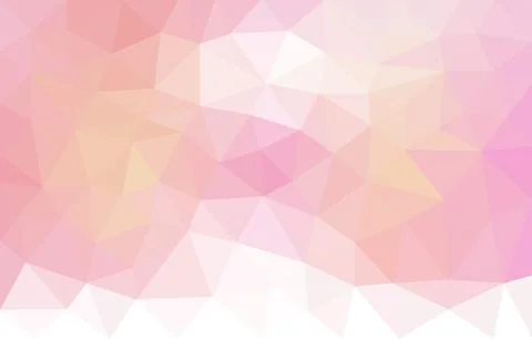 Pastel Pink Triangular Triangulation Polygon Design Background Stock Illustration
