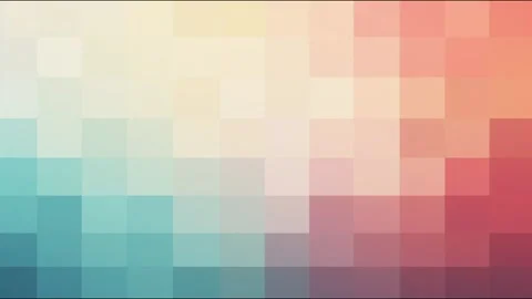 Pastel pixel grid tiles shifting and sliding seamless loop hand drawn digit.. Stock Footage 339791350