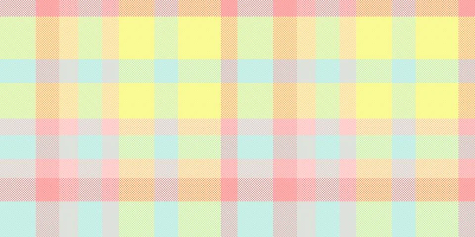 Pastel plaid pattern background. Soft, cheerful colors evoke feelings of happ Stock Illustration