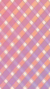 Pastel plaid pattern background in soft pink, lavender, and peach with diag.. Stock-Illustration