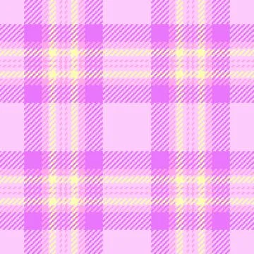 Pastel plaid pattern. Delicate pink, purple, and yellow hues create a soft, t Stock Illustration