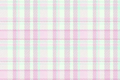 Pastel plaid pattern with a delicate woven texture. Soft pink, mint,  cream c 스톡 일러스트