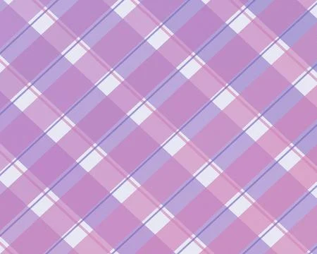 Pastel plaid pattern with diagonal check lines in pink and purple, featurin.. 스톡 일러스트