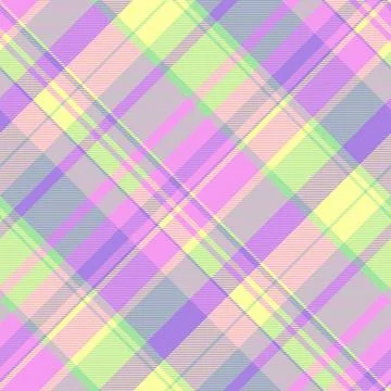 Pastel plaid pattern featuring soft pink, yellow, green, and lavender hues, i Stock Illustration